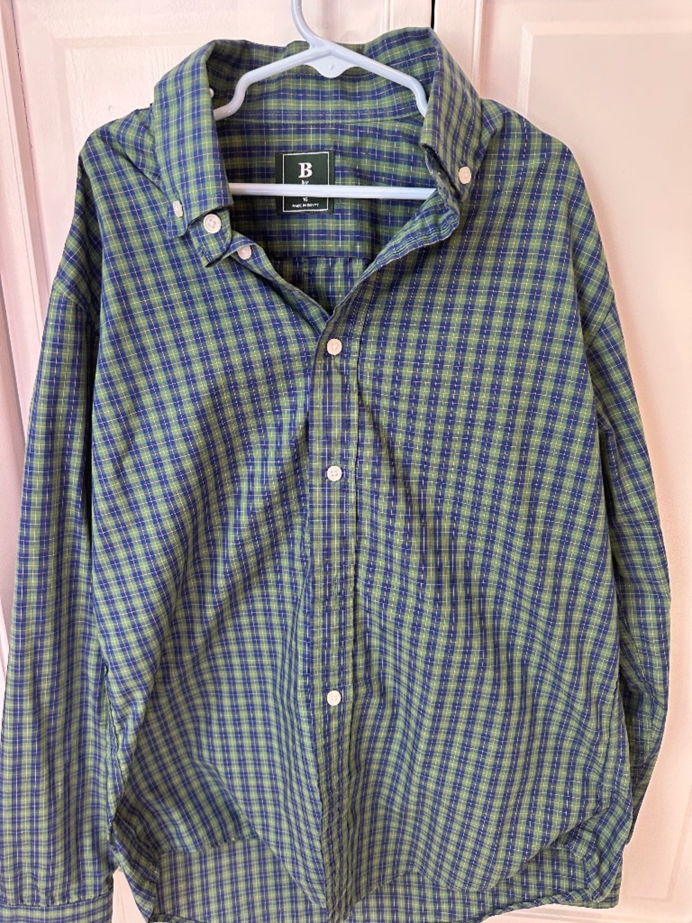 Green Brooks Brothers button down shirt